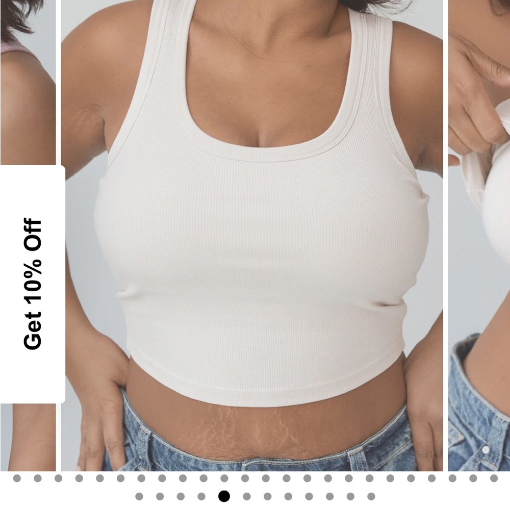 Klassy Network BAMBOO SCOOP NECK BRAMI TANK (CROP)